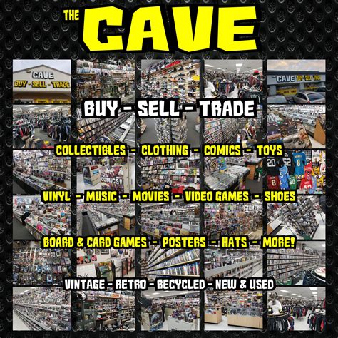 The cave folsom - Dec 3, 2023 · The Cave. Buy Sell Trade! Music, movies, video games, comics, toys, posters, clothes, t-shirts, shoes, games, Second location at 2265 Arden Way in Sacramento 916-860-4809. Some fancy 'lil GameCube games just waltzed into our beautiful Folsom location, come and grab 'em quick before they're gone! 